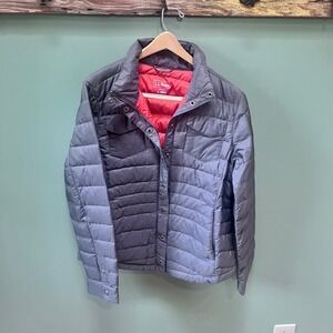 L.L.Bean Men's Water Repellent Down Puffer Jacket 80 Down Fill Gray Size‎ S